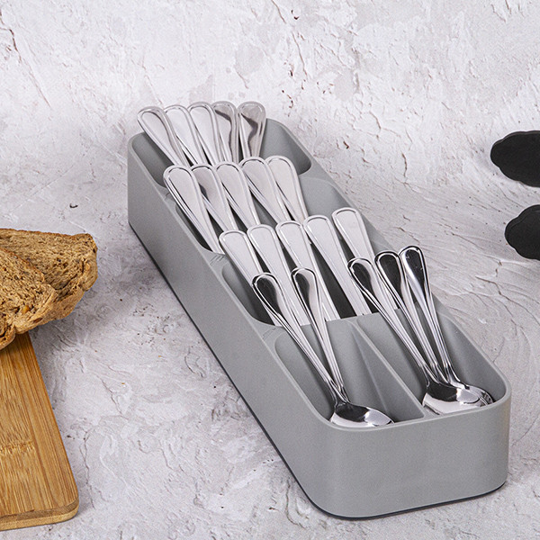 Організер Лоток для столових приладів Compact Cutlery Organiser сірий, фото 1