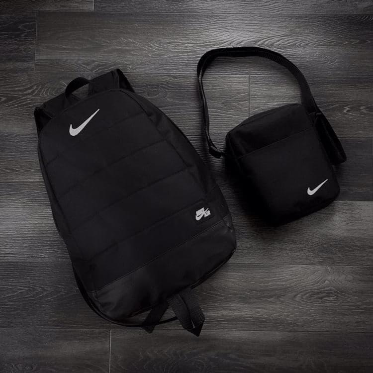 Комплект рюкзак барсетка через плече Nike чорний портфель міський спортивний чоловічий жіночий найк