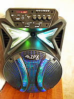 Колонка аккумуляторная 12 дюймов с микрофоном ZPX-7782/120W (USB/FM/Bluetooth/TWS)