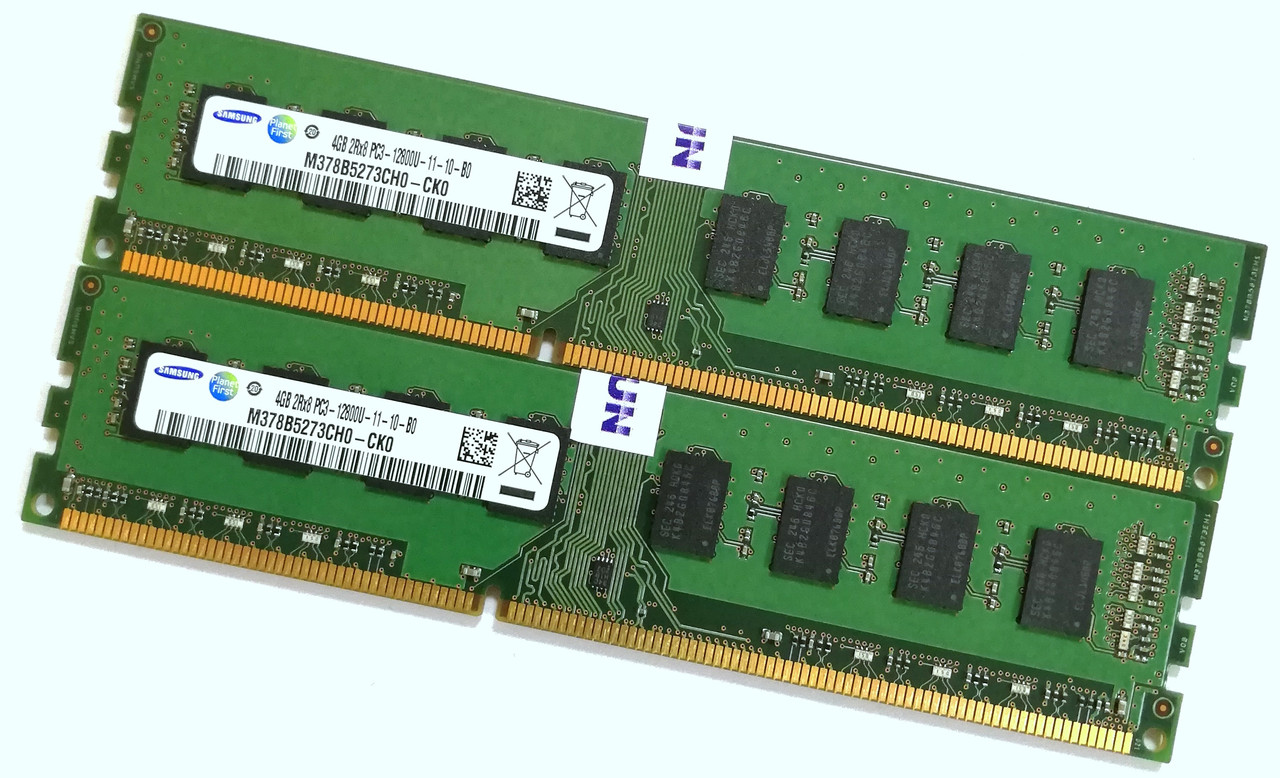 Пара оперативної пам'яті Samsung DDR3 8Gb (4Gb+4Gb) 1600MHz 12800U 2Rx8 CL11 (M378B5273CH0-CK0) Б/В