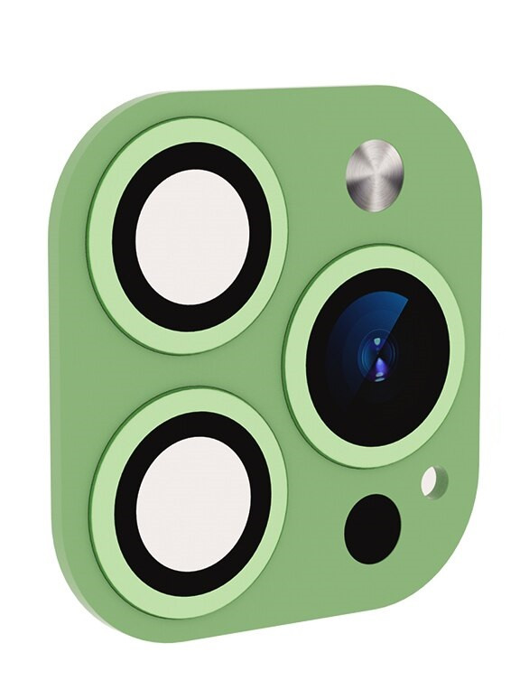 Скло камери для Apple iPhone 12 (Full Glue, 2.5D) Зелене, фото 1