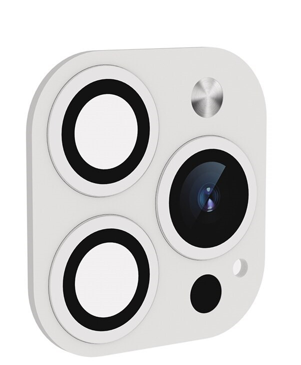 Захисне скло на камеру для Apple iPhone 12 Pro (Full Glue, 2.5D) Біле, фото 1