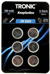 Набор батареек Tronic CR 2025 6 шт