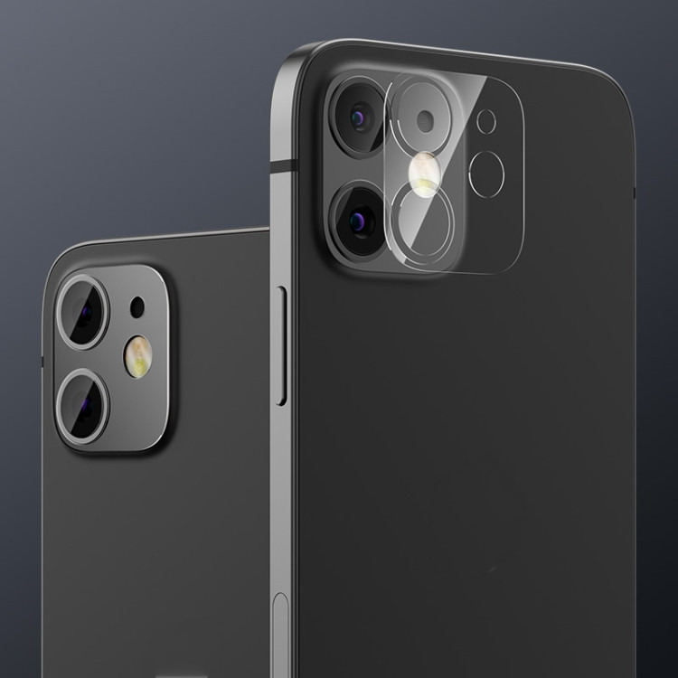 Скло камери для Apple iPhone 12 mini (Full Glue, 2.5D) Прозоре, фото 1