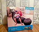 ОПТ Надувне вінілове крісло з пуфом Intex Air Sofa з флокированним покриттям і насосом, фото 10