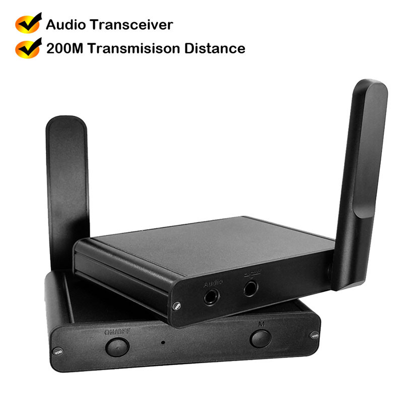 Комплект цифрової передачі аудіо HiFi AUX Nsendato RF200 стерео звук студійної якості на відстані до 200м