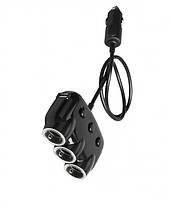 Разветвитель прикуривателя тройник KONI STRONG KS45 2USB 3.1А Black (N011966), фото 5