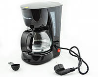 Кофеварка капельная электрическая на 2 чашки Domotec MS-0707 650 Вт 0,6 л черная