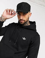 Мужская спортивная кофта кенгуру, толстовка Adidas (Адидас) черная