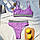 Купальник роздільний із блискучими вставками фіолетовий, фото 6