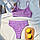 Купальник роздільний із блискучими вставками фіолетовий, фото 7