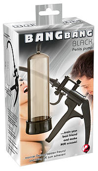Помпа для збільшення пеніса BANG з пістолетом (чорна)   | Puls69