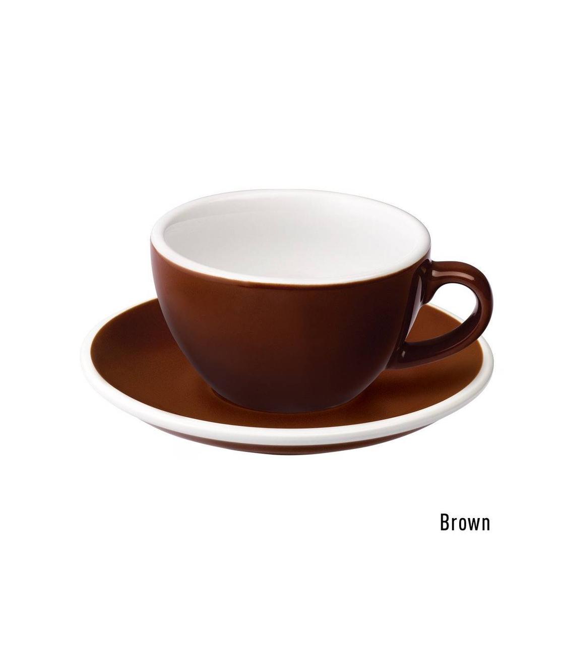 Чашка і блюдце для капучіно Loveramics Egg Cappuccino Cup & Saucer, 200 мл, Brown