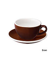 Чашка і блюдце для капучіно Loveramics Egg Cappuccino Cup & Saucer, 200 мл, Brown