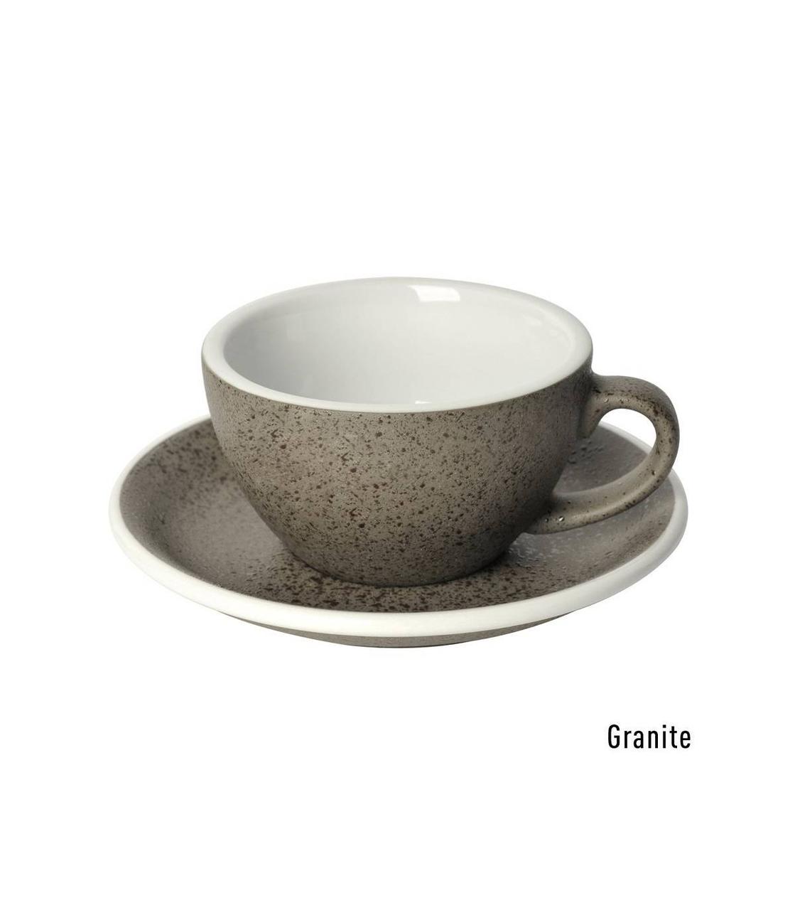 Чашка і блюдце для капучіно Loveramics Egg Cappuccino Cup & Saucer, 200 мл, Granite