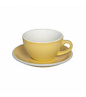 Чашка і блюдце для капучіно Loveramics Egg Cappuccino Cup & Saucer, 200 мл, Butter Cup