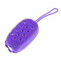 Мочалка массажная Bath Brush | Массажер силиконовый для тела Purple