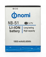 Акумулятор батарея оригінал NB-51 Nomi i500