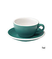 Чашка и блюдце для капучино Loveramics Egg Cappuccino Cup & Saucer, 200 мл, Teal