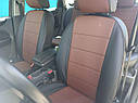 Чохли на сидіння Пежо 307 (Peugeot 307) модельні MAX-N з екошкіри Чорно-коричневий, фото 3