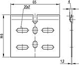 Регульований горизонтальний з'єднувач внутрішній, H50, гарячого цинкування, L5 Combitech, дкс [lp0050], фото 2