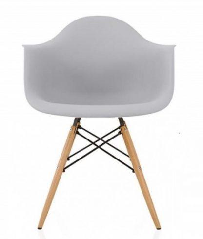 Крісло обіднє пластикове СДМ-Груп Тауер Вуд, ніжки бук, сірий, фото 1