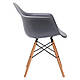 Крісло обіднє пластикове СДМ-Груп Тауер Вуд, ніжки бук, темно-сірий, фото 3