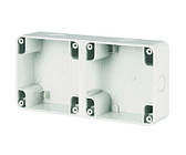 Коробка монтажна для накладного монтажу, на 2 розетки, 95х95, Quadro, дкс [dis137102]