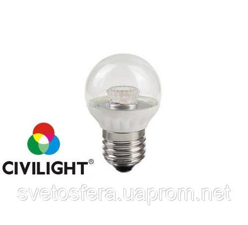 Світлодіодна лампа G45 WF35T5 ceramic clear, 350 Lm, 5 W