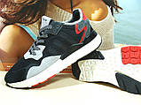 Чоловічі кросівки Adidas Nite Jogger Boost 3M чорно-сірі 42 р., фото 4