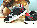 Чоловічі кросівки Adidas Nite Jogger Boost 3M чорно-сірі 42 р., фото 6