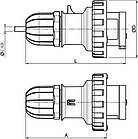 Вилка кабельна ip67 32А 3P+E+N 400В, Quadro, дкс [dis2183237]