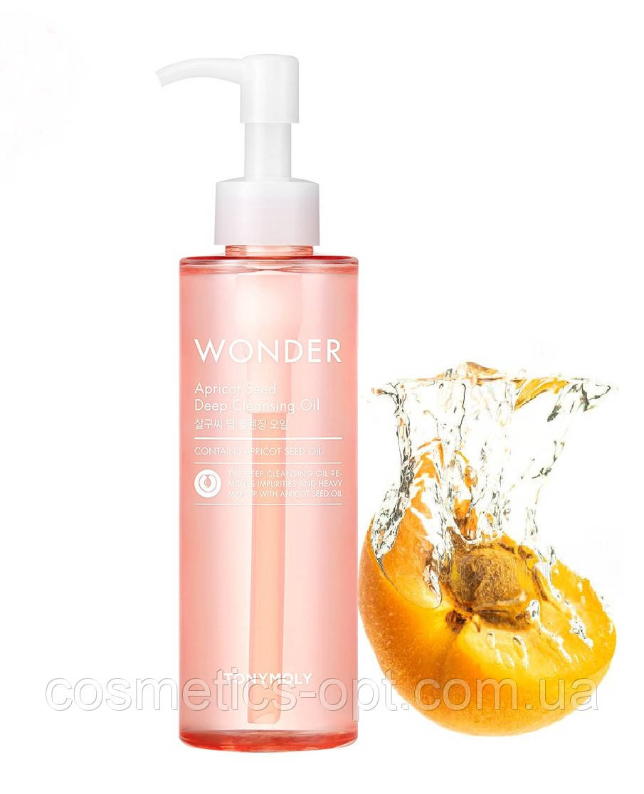 Гідрофільна олія з екстрактом абрикосових кісточок Tony Moly Wonder Apricot Seed Deep Cleansing Oil, 190 ml, фото 1