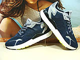 Кросівки чоловічі Adidas Nite Jogger Boost 3M сині 42 р., фото 3