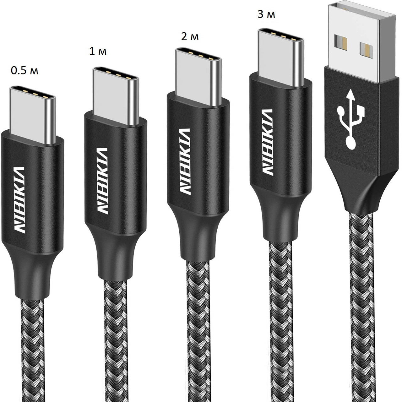 NIBIKIA USB Type C 4-Pack