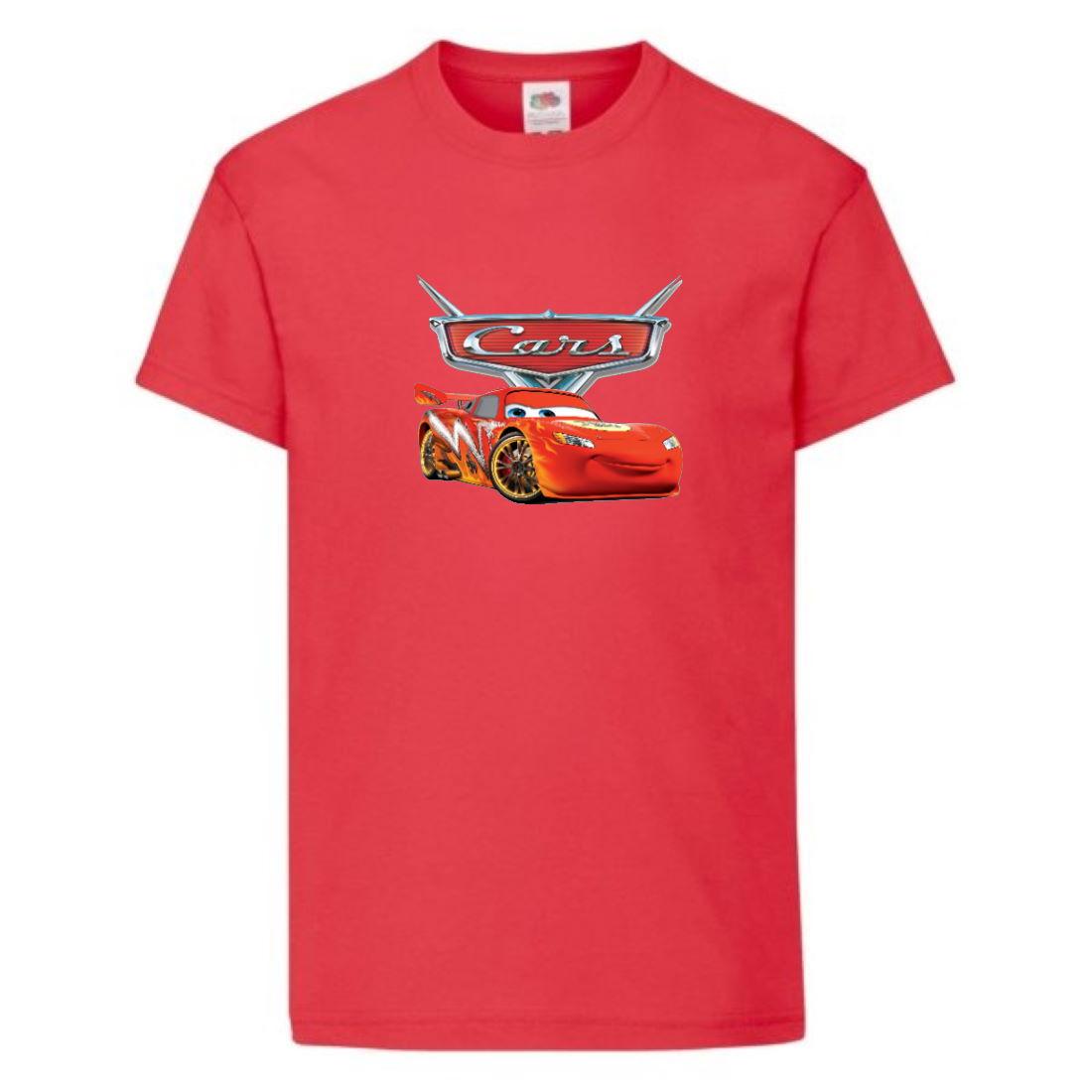 Футболка дитяча Тачки (Cars-02) червона, розмір 98-104-116-128-140-152-164 см