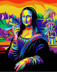 Картина по номерам Babylon Мона Лиза в радужных красках (VP1385) 40 х 50 см 