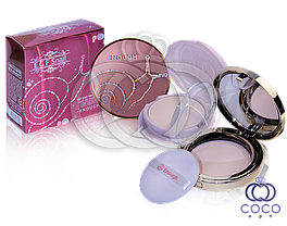 Пудра Enough E.G.F. Snail з муцином равлика SPF43/PA++ зі змінним блоком