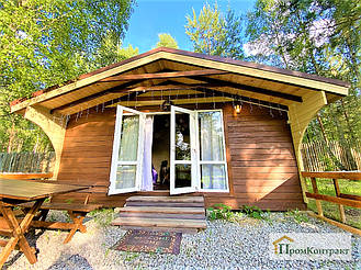 Строительство недорогой базы отдыха в Макаровском районе под ключ. Глэмпинг 27