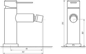 Змішувач для біде Globus Lux WIEN SBT2-106, фото 3