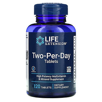 Мультивітамінний комплекс двічі на день Life Extension Two-per-Day 120 таблеток
