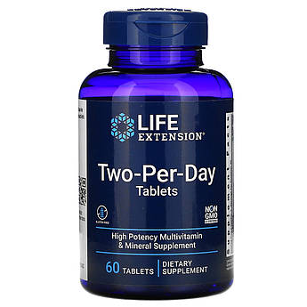 Мультивітамінний комплекс двічі на день Life Extension Two-per-Day 60 таблеток