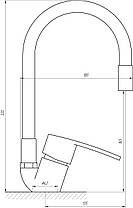 Змішувач для кухні DOMINO SIRIUS DSV-203SLR-GRAY, фото 6