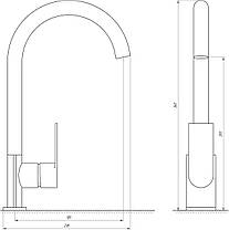 Змішувач для кухні Globus Lux Niagara GLN-0203S, фото 6