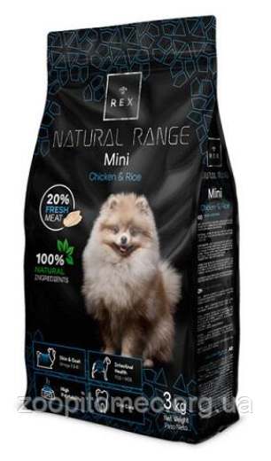 Корм для взрослых собак мелких пород Rex (Рекс) Mini Natural Range ...