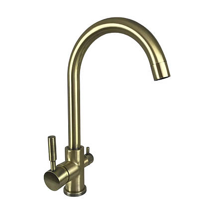 Змішувач для кухні під осмос Globus Lux GLLR-0333-9-BRONZE, фото 1