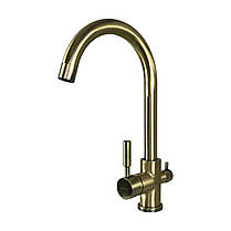 Змішувач для кухні під осмос Globus Lux GLLR-0333-9-BRONZE, фото 2