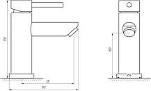 Змішувач для умивальника Globus Lux ALPEN SBT1-101, фото 5