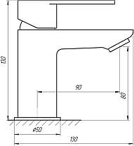 Змішувач для умивальника TOPAZ BARTS TB 07201-H36, фото 5