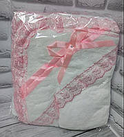 Рушник крижма з капюшоном мікрофібра велсофт 90х90